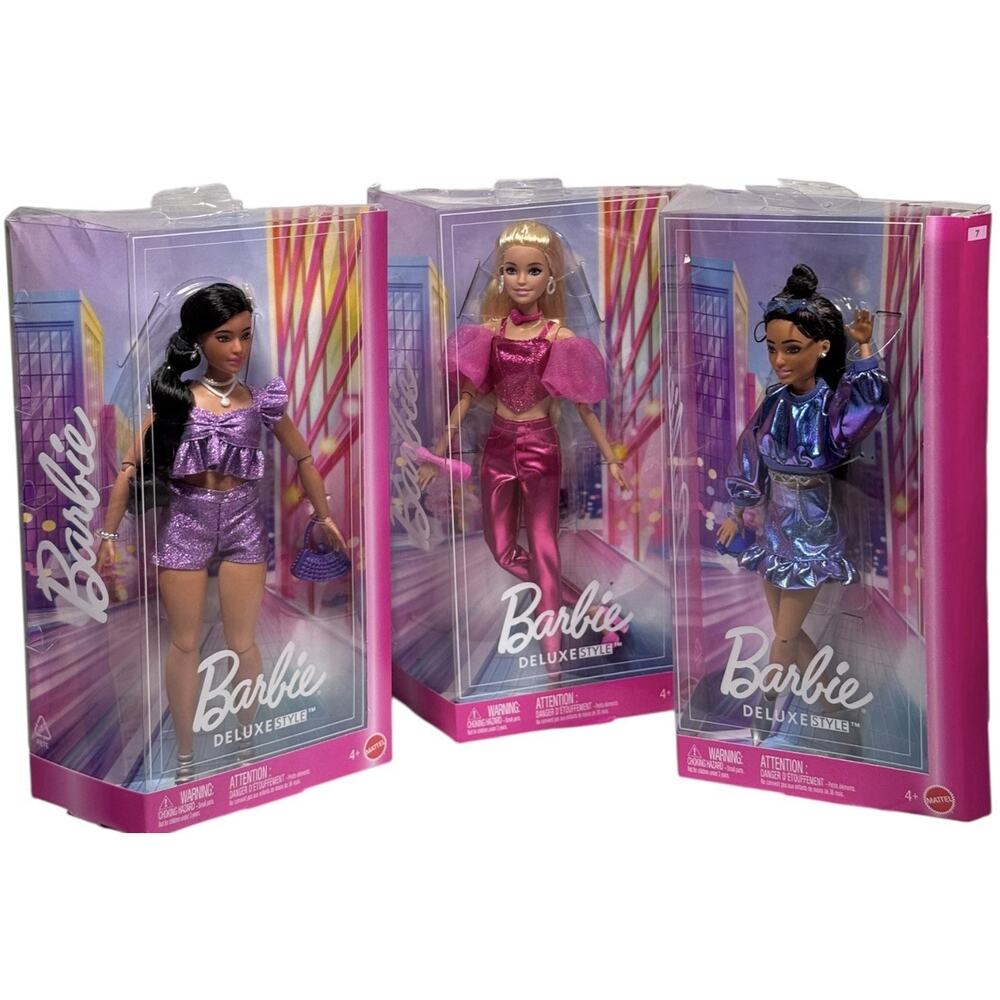 2025 Barbie Deluxe Style Set Of 3 #5(JFP40) #7(JFP42) #8(43) Glamour Bundle New